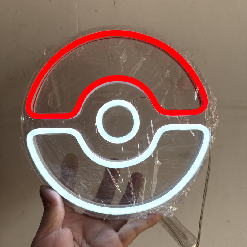 Home Improvement Tv Show - Lampu Neon Poke Ball 20*20cm, Dekorasi