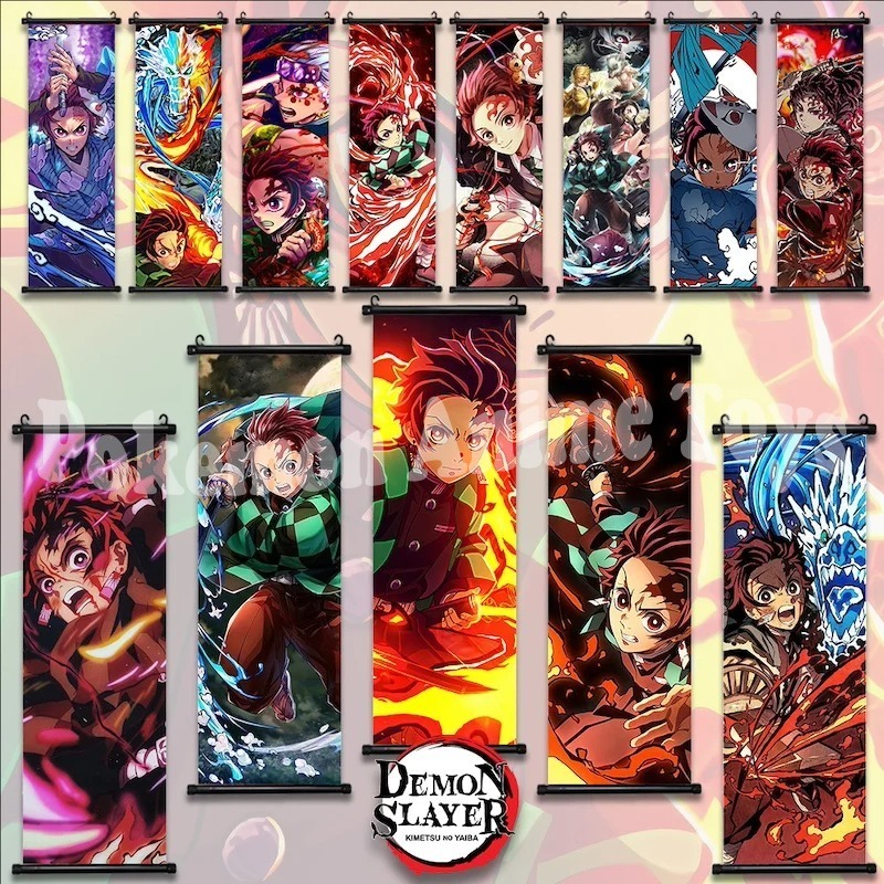 Home Improvement Tv Show - Demon Slayer Kamado Tanjirou lukisan gantung