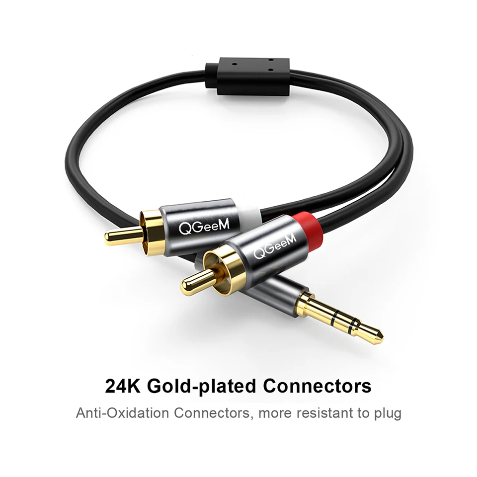 Kabel RCA QGeeM 2RCA ke 3.5mm, - Home Improvement Dvd ulasan dan harga