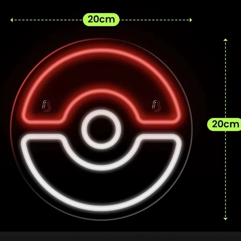Lampu Neon Poke Ball 20*20cm,  - Home Improvement Tv Show ulasan dan harga