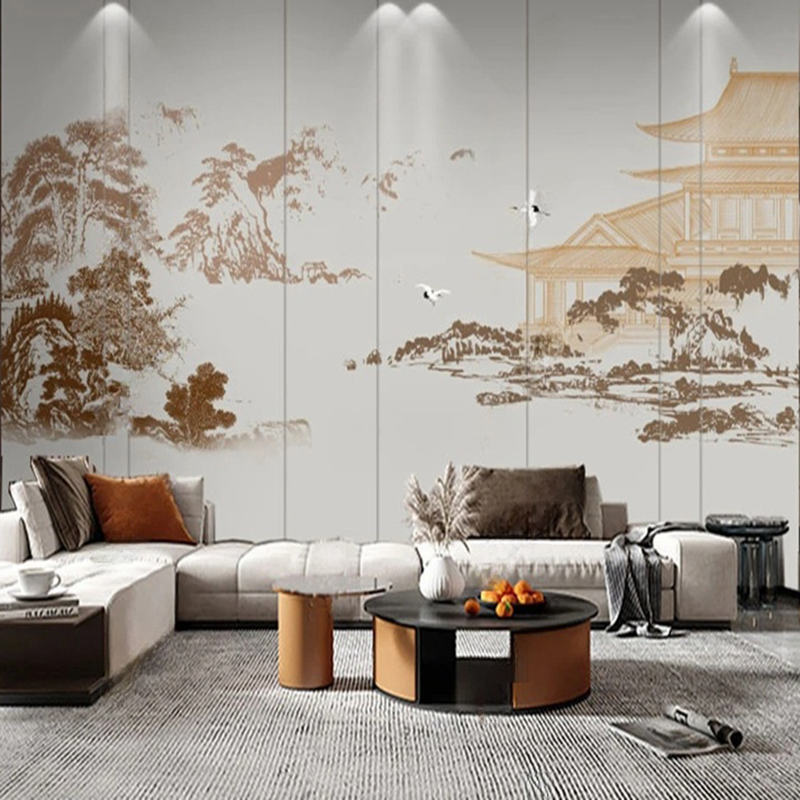 Kustom Cina Abstrak Tinta Pema - Home Improvement Background ulasan dan harga