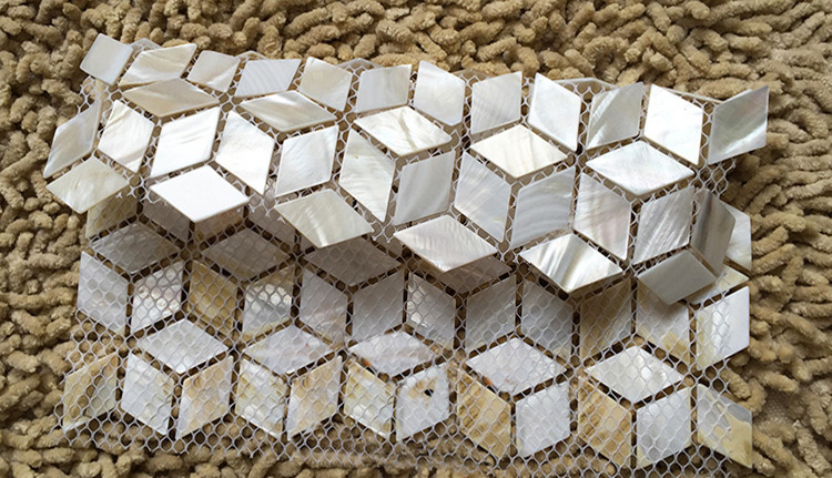 Ubin mosaik kerang putih berbe - Home Improvement Background ulasan dan harga